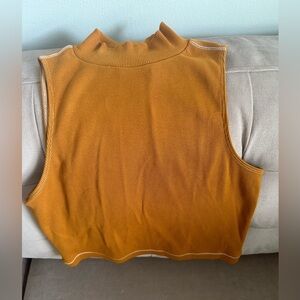 NWT Everlane Crop Ribbed Mock Tee Size Small